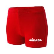 Шорты тренир. жен. MIKASA MT165-04-XL, р.XL, 92% хлопок, 8% эластан, красный