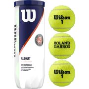 Мяч теннисный WILSON Roland Garros All Court, WRT126400, одобр.ITF, фетр, нат.резина,. уп.3 шт