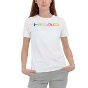 Футболка женская HEAD Rainbow T-Shirt W 814445-WH-M, р.M, полиэстер, хлопок, эластан, белый