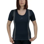 Футболка женская HEAD Club 22 T-Shirt W 814725-NV-S, р.S, 100% полиэстер, темно-синий