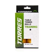 Мяч для наст. тенниса TORRES Training 1*, TT23015, диам. 40+ мм, упак. 6 шт, оранж