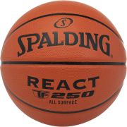Мяч баск. SPALDING TF-250 React 76802z, р.6, композит. кожа (ПУ), коричн-черн.