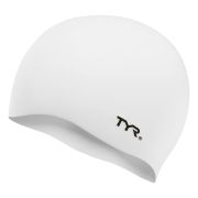 Шапочка для плав. TYR Wrinkle Free Silicone Cap, LCS-100, БЕЛЫЙ, силикон