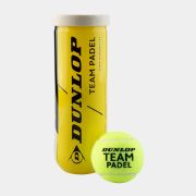 Мяч для падела Dunlop Team Padel, 601553, уп.3 шт, сукно, нат.резина,желтый